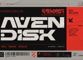 Avendisk Futuristic Display Font preview image 1