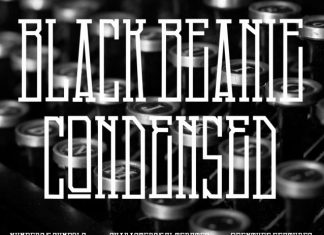BLACK BEANIE CONDENSED FONT preview image 1