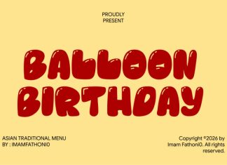 Balloon Birthday Font preview image 1