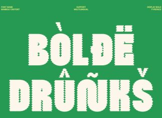 Bamboly Distort Font preview image 3