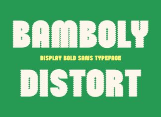 Bamboly Distort Font preview image 1