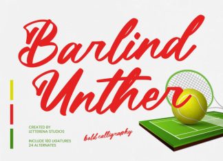Barlind Unther – Bold Calligraphy Font preview image 1