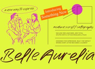 Belle Aurelia – Modern Script Calligraphy Font preview image 1