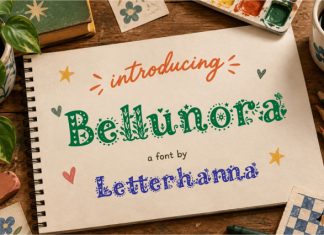 Bellunora — A Girly Font preview image 1