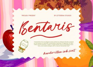 Bentaris – Handwritten Ink Font preview image 1