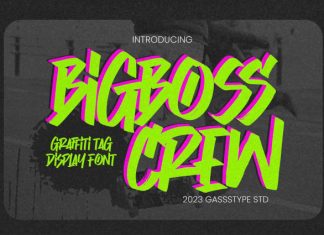 Bigboss Crew – Graffiti Tag Display Font preview image 1