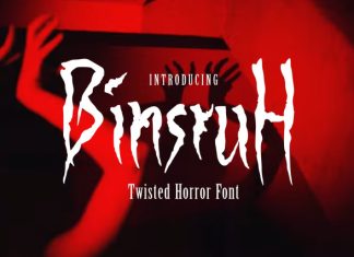 Binsruh – Twisted Horror Font preview image 1