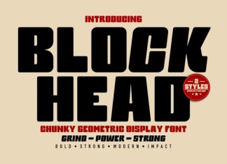 Block Head – Geometric Display Font preview image 1