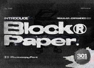 Blockpaper-Photocopy Font preview image 1