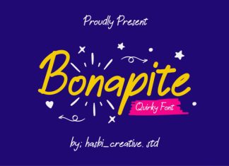 Bonapite – Playful Display Font preview image 1