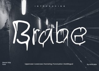 Brabe Creepy Drip Horror Font preview image 1