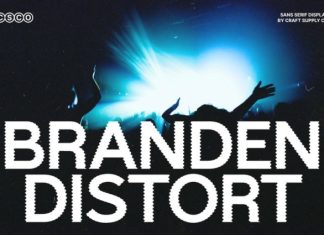 Branden Distort Font preview image 1