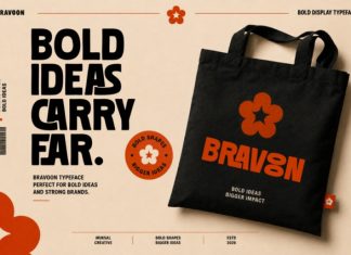 Bravoon — Bold Display Typeface Font preview image 3