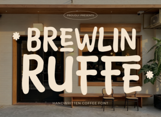 Brewlin Ruffe – Coffee Display Font preview image 1