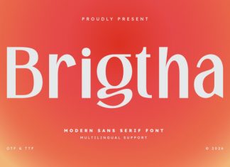 Brigtha – Modern Sans Serif Font preview image 1