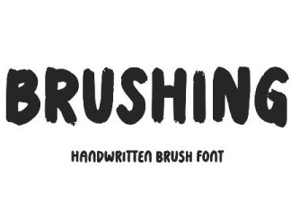 Brushing Font preview image 1