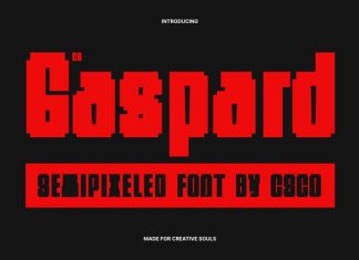 CS Gaspard Semipixel Font preview image 1