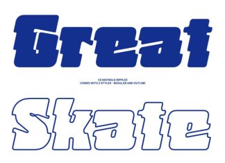 CS Matbold Rippled Font preview image 3