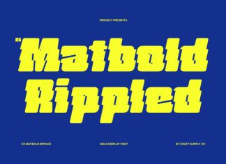CS Matbold Rippled Font preview image 1