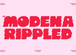 CS Modena Rippled Font preview image 1