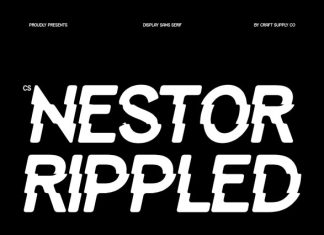 CS Nestor Rippled Font preview image 1