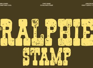 CS Ralphie Stamp Font preview image 1