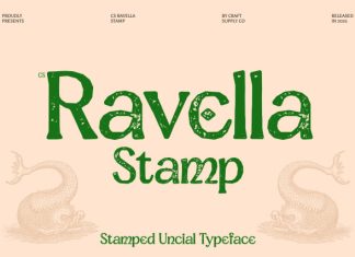 CS Ravella Stamp Font preview image 1