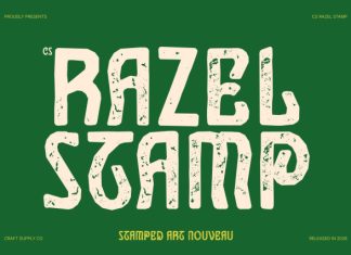 CS Razel Stamp Font preview image 1