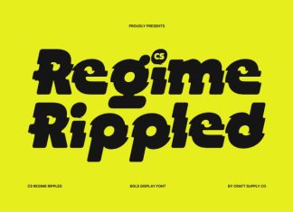 CS Regime Rippled Font preview image 1
