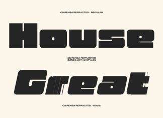 CS Rensa Refracted Font preview image 2