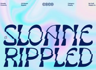 CS Sloane Rippled Font preview image 1