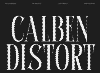 Calben Distort Font preview image 1