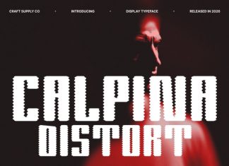 Calpina Distort Font preview image 1
