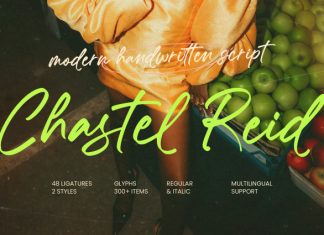 Chastel Reid – Modern Handwritten Script Font preview image 1
