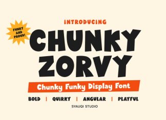 Chunky Zorvy Font preview image 1