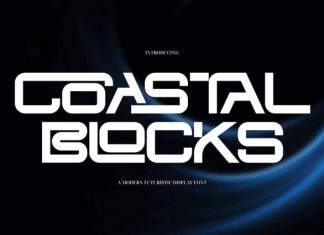 Coastal Blocks – Futuristic Font preview image 1
