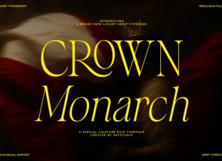 Crown Monarch – Stylish Elegant Serif Font preview image 1