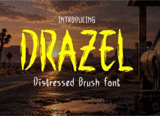 DRAZEL — Distressed Brush Font preview image 1