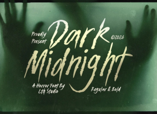 Dark Midnight Horror Raw Brush Font preview image 1