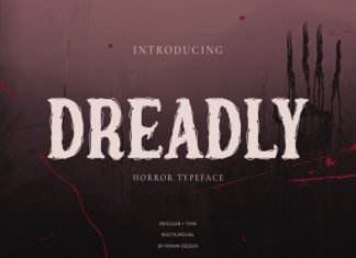 Dreadly – Horror Typeface Font preview image 1