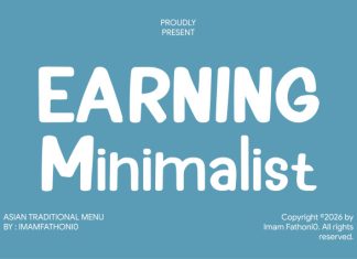 EARNING Minimalist Font preview image 1