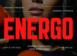 Energo – Modern Condensed Sans Serif Font preview image 1
