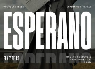 Esperano – Modern Condensed Sans Serif Font preview image 1