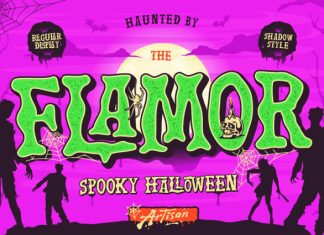 Flamor – Spooky Halloween Font preview image 1