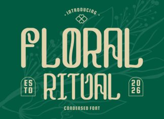 Floral Ritual Condensed Font preview image 1