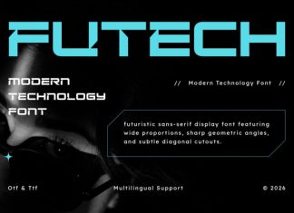 Futech – Modern Tech Font preview image 1