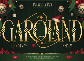 Garoland – Christmas Display Serif Font preview image 1
