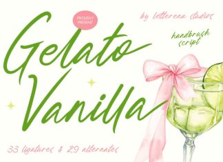 Gelato Vanilla – Handbrush Script Font preview image 1