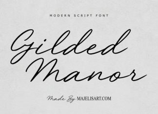 Gilded Manor – Script font preview image 1