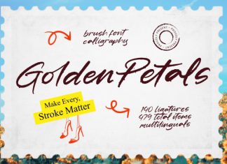Golden Petals – Brush Font Calligraphy preview image 1